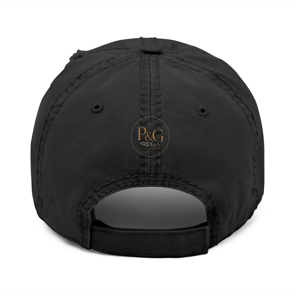 PRAY Distressed Dad Hat — Embroidered Vintage Baseball Cap for Faith & Prayer