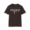 Faith Fueled T-Shirt — Christian Cross Tee with Scripture (Hebrews 12:2)
